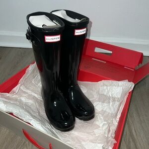 Hunter Unisex Gloss Original Kids Classic Rain Boots Little Kid Big Kid LIKE NEW